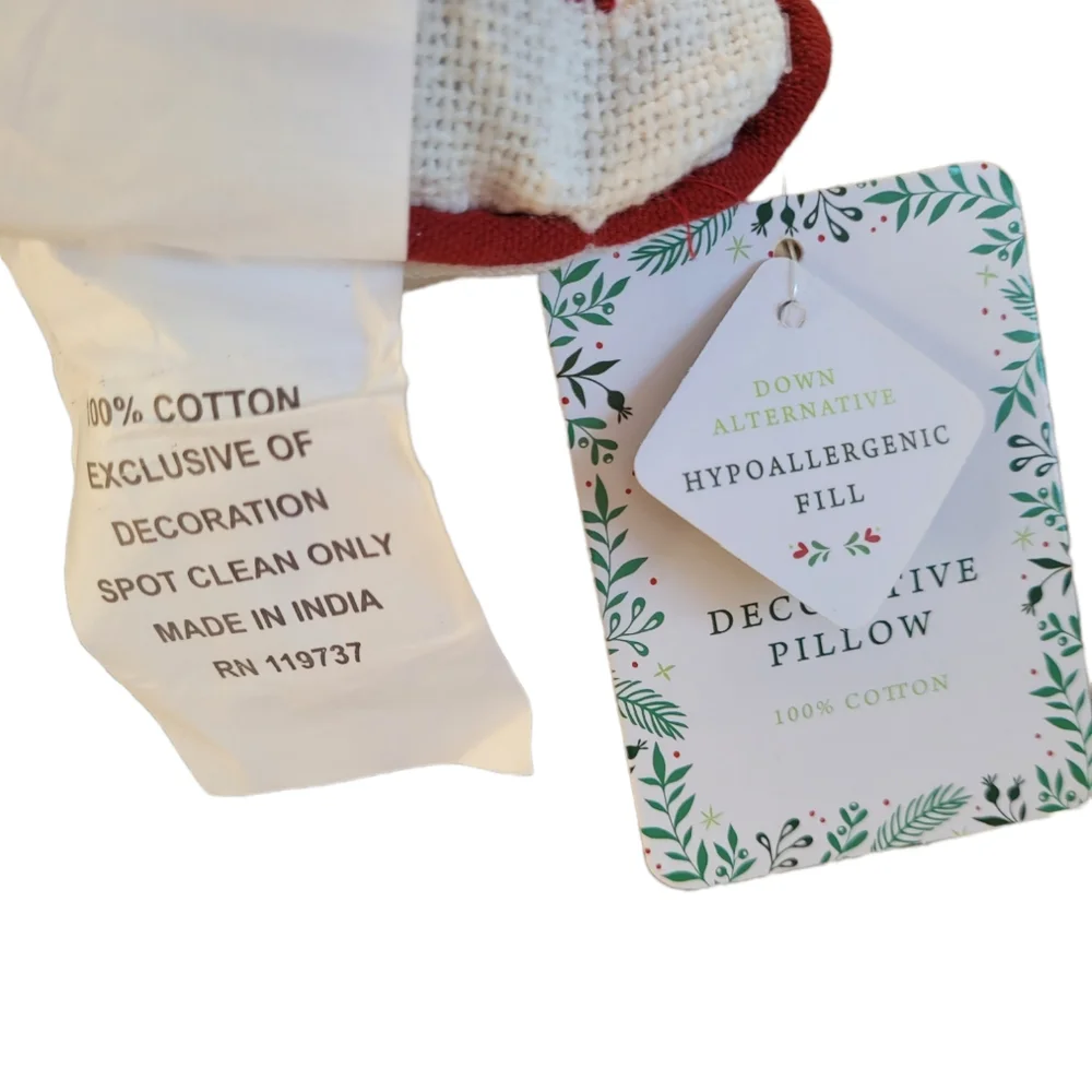 Tis The Season Embroidered Decorative Christmas Pillow 14 x 24